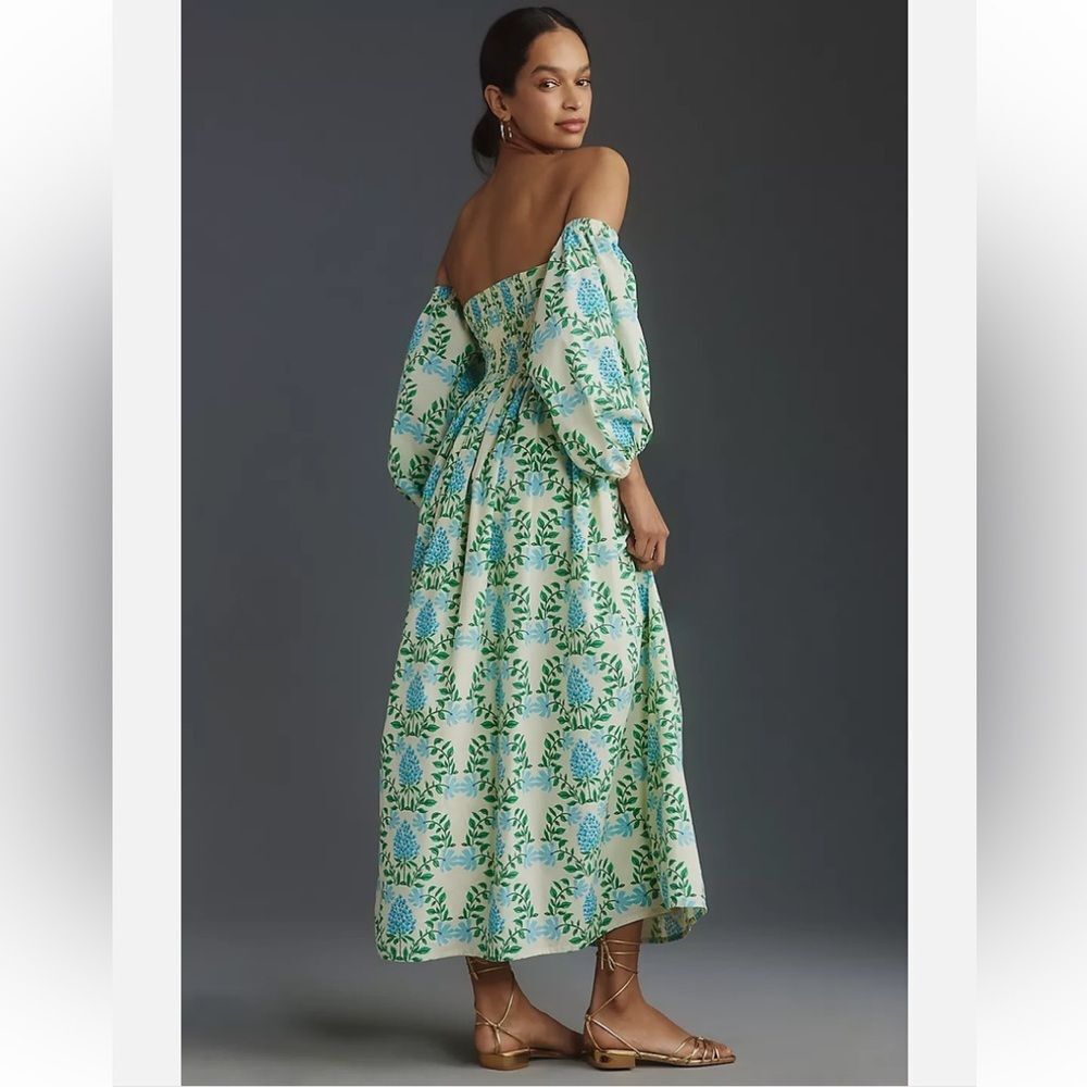 Anthropologie Let Me Be Long-Sleeve Printed Midi Dress - Picture 2 of 7